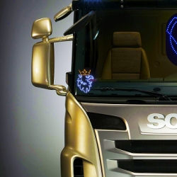 светящийся логотип для грузовика scania*2шт. логотипы скания