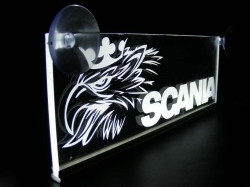 светящаяся табличка scania 3d логотипы скания