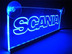 светящаяся табличка scania 2d логотипы скания