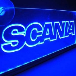 светящаяся табличка scania 2d логотипы скания