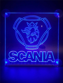 светящаяся табличка scania 2d логотипы скания