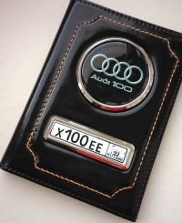 обложка на документы с логотипом audi обложки на автодокументы