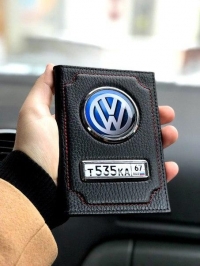 обложка на документы с логотипом volkswagen обложки на автодокументы