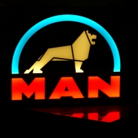 Светящийся логотип на спалку MAN