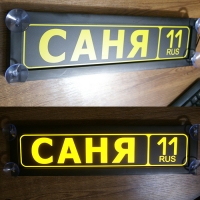 Светящаяся табличка САНЯ