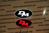 2d светящийся логотип santa fe dm, малый 2d логотипы