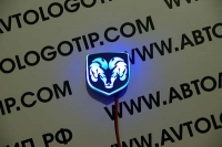 светящийся логотип dodge 70*65мм объёмные логотипы
