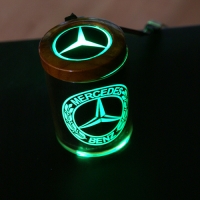 пепельница с подсветкой mercedes-benz пепельница с логотипом автомобиля 2d