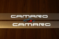накладки на пороги chevrolet camaro с подсветкой зеркальные накладки на пороги c подсветкой