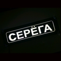 Светящаяся табличка Серёга