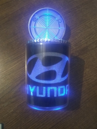 пепельница с подсветкой логотипа hyundai пепельница с логотипом автомобиля 2d