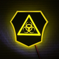 светящийся логотип quarantine (карантин) спецзаказы