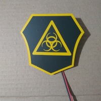 светящийся логотип quarantine (карантин) спецзаказы