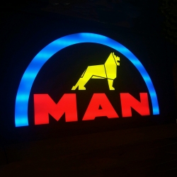Светящийся логотип на спалку MAN