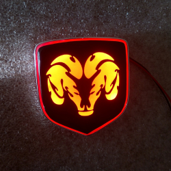 Светящийся логотип Dodge,светящаяся эмблема Dodge,светящийся логотип на авто Dodge,светящийся логотип на автомобиль  Dodge,подсветка логотипа Dodge,2D,3D,4D,5D,6D
