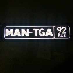 Светящаяся табличка MAN TGA на стекло