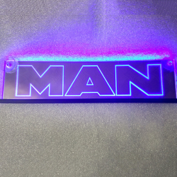 Зеркальная табличка MAN 2D гравировка