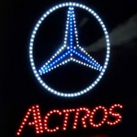 светящийся логотип для грузовика mercedes логотип мерседес