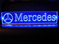 светящаяся табличка mercedes 2d логотип мерседес