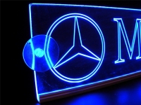 светящаяся табличка mercedes 2d логотип мерседес