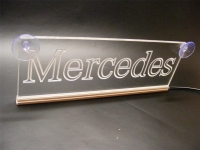 светящаяся табличка mercedes 2d логотип мерседес