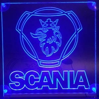 Светящаяся табличка Scania 2D - 1шт.