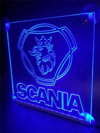 светящаяся табличка scania 2d логотипы скания